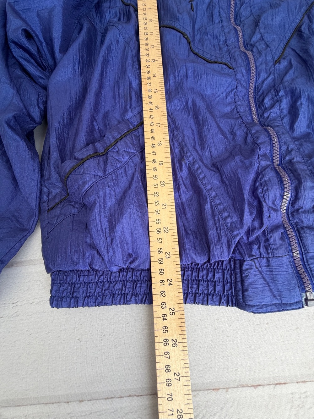 Wilson Vintage 90s Y2K Blue Nylon Windbreaker Bomber Jacket Embroidered XL - Picture 10 of 10